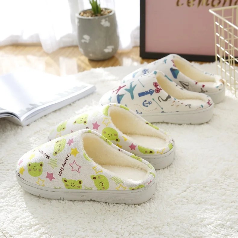Весенние детские тапочки; мягкая домашняя обувь для мальчиков; тапочки с рисунками для маленьких девочек; домашняя обувь