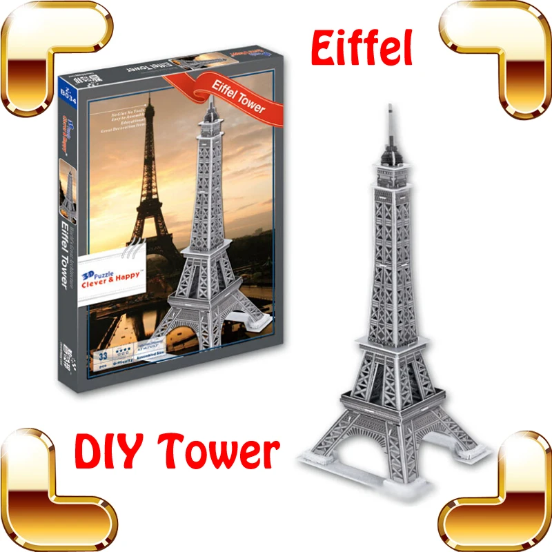 

New Year Gift Eiffel Tower 3D Puzzle Model Structure French Tower Puzzle DIY Learning Toy Decoration Puzzle Interest Game