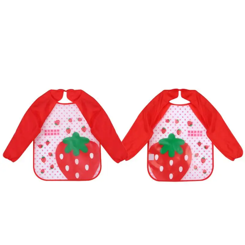 Infant font b Baby b font EVA Bibs Burp Cloths Waterproof Long Sleeve Coverall font b