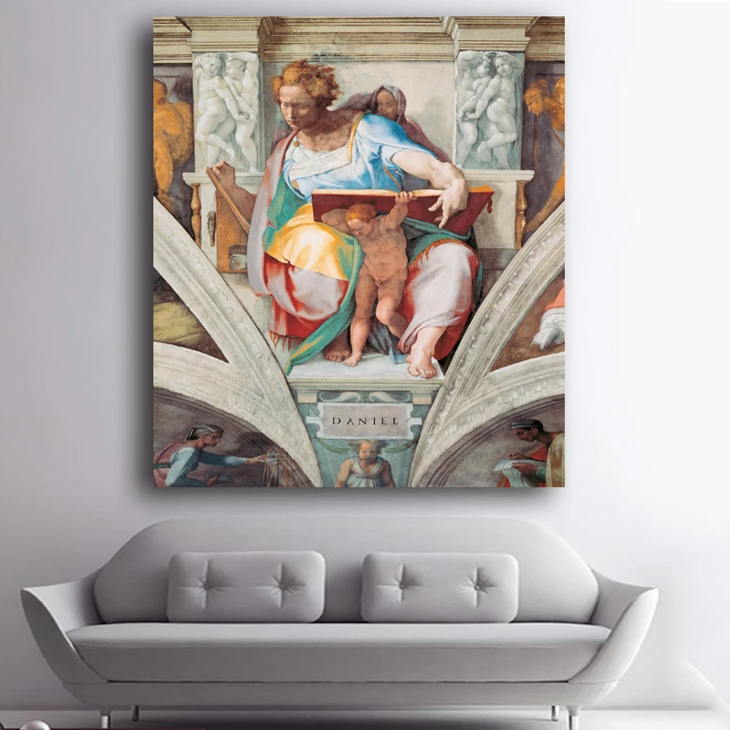 Canvas Art Print Creation Of Adam Fresco Painting By Michelangelo