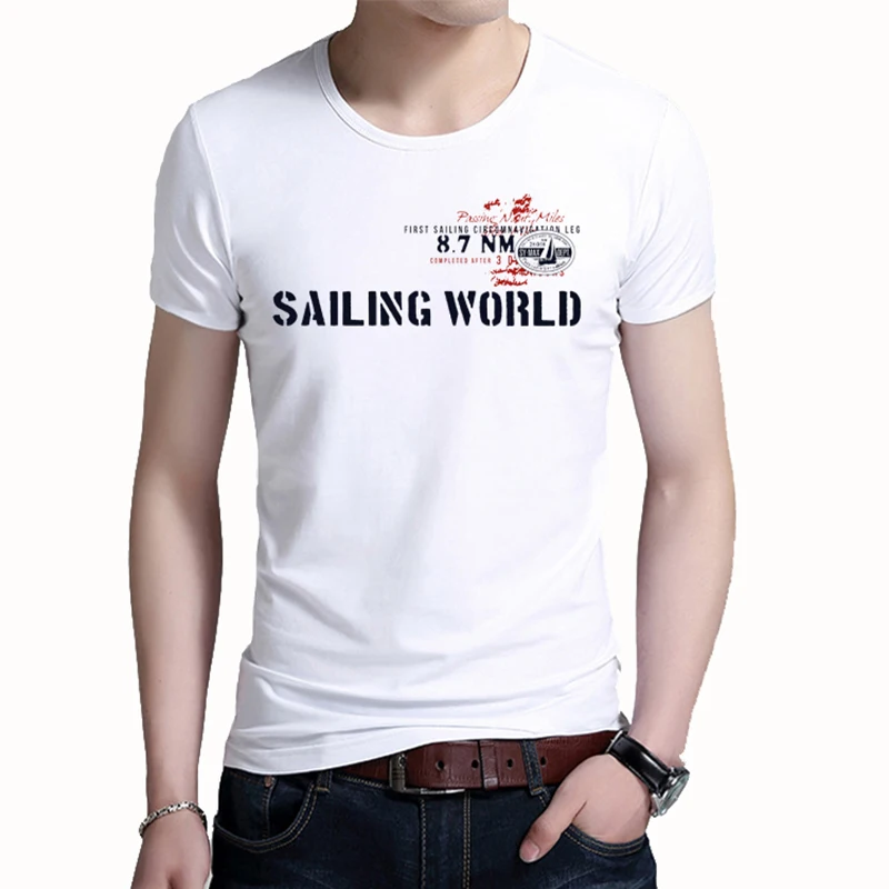 

TFETTERS 2019 Summer New Men T-shirt Fashion Casual Short Sleeve T-shirt Men Print Cotton Slim Fit Clothes Plus Size M-5XL
