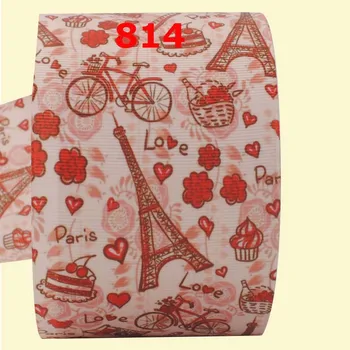 

3" inch 75 mm 7.5cm paris eiffel tower free shipping printed grosgrain ribbons for gift decoration
