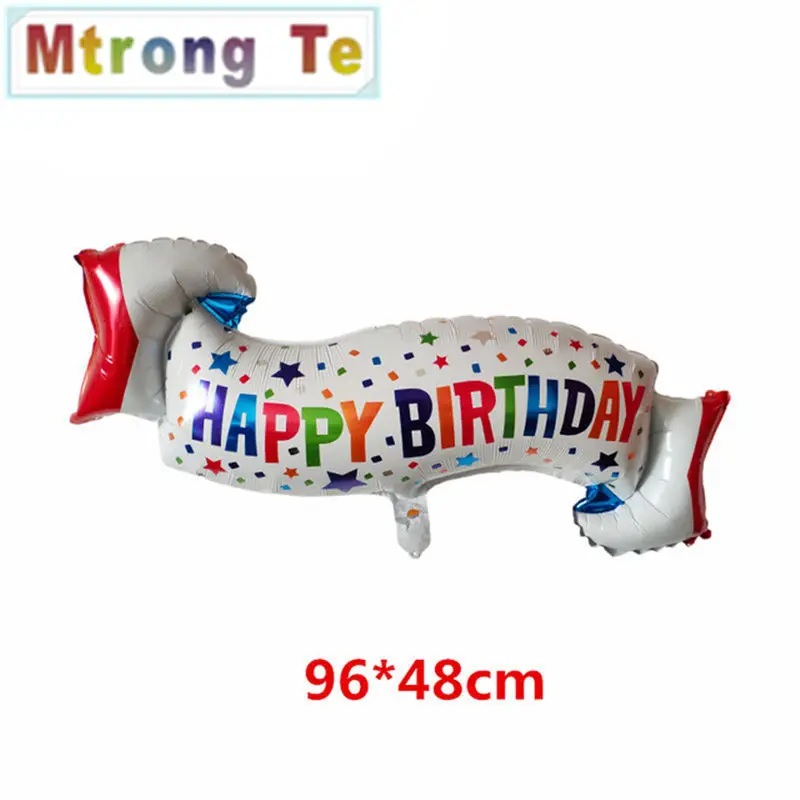 

1 pc 96X48cm Happy Birthday Balloons Balloons Birthday Children's Birthday Party Children Balloons Air Ball