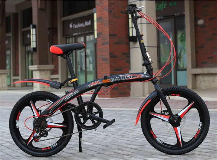 Flash Deal 2018 Newest 20 inch fast folding bikes double disc brake Suitable for ladies students Compact bicycle road bike free shipping 2