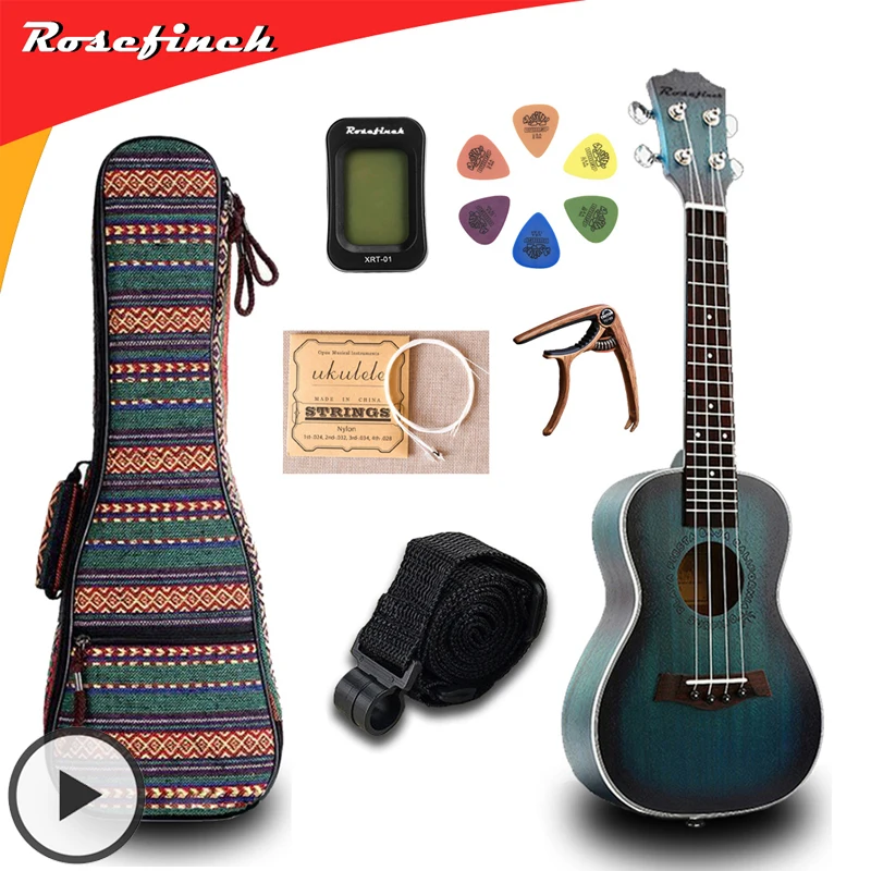 23 inch Ukulele Mahonie Mini Hawaii Gitaar Tuner Capo Tas Snaren Strap 6 Picks Gift Elektrische Gitaar UKE Muziek Concert UK2329B 23 inch Ukulele Mahonie Mini Hawaii Gitaar Tuner Capo Tas Snaren Strap 6 Picks Gift Elektrische Gitaar UKE Muziek Concert UK2329B