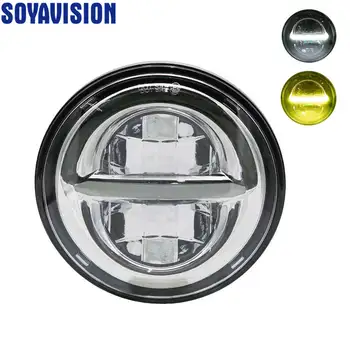 

Motorcycle 5-3/4" Halo Angel Eye DRL Round Chrome Headlamp For Harley Sportster 883 72 48 Black Motor 5.75 Inch H4 LED Headlight