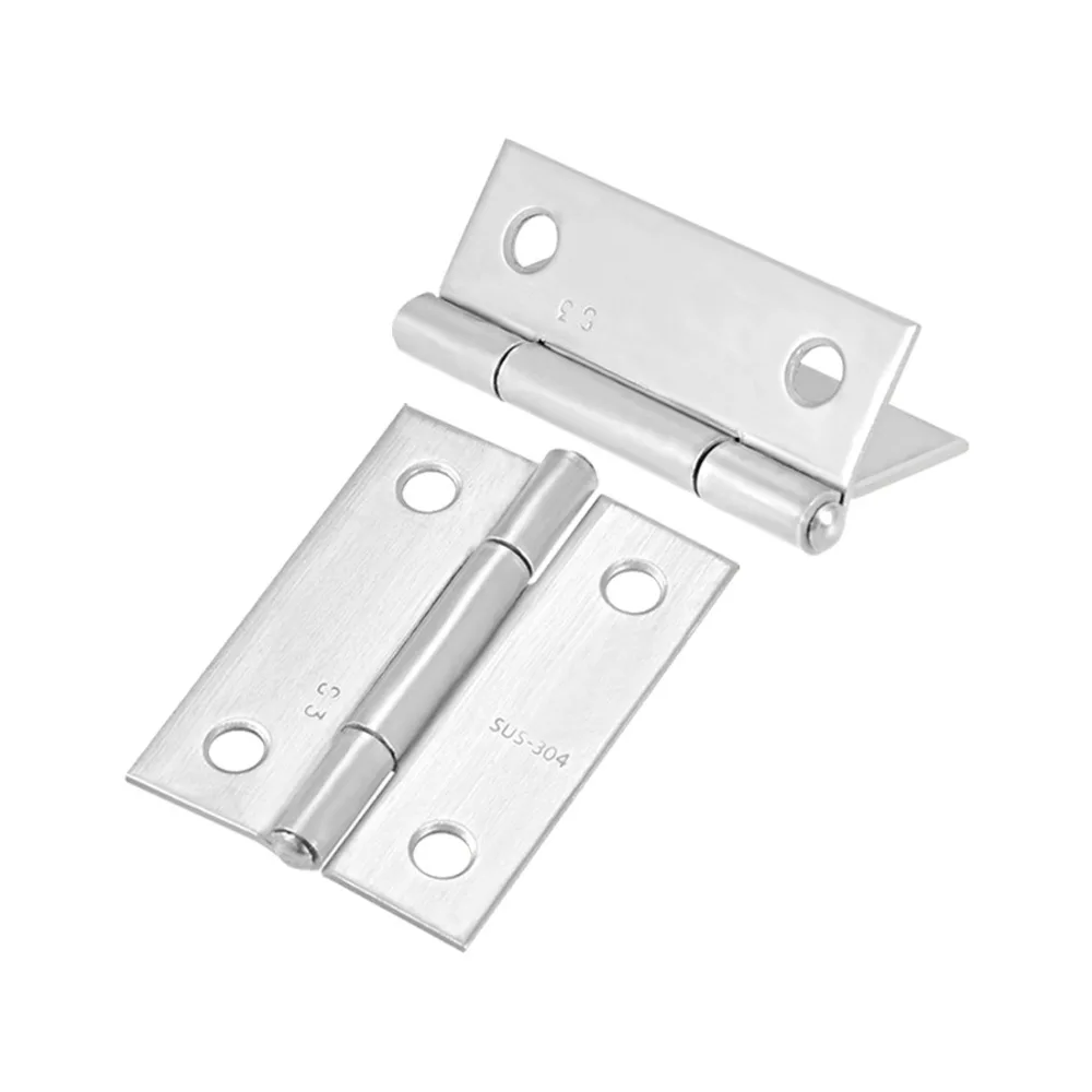 Uxcell 2pcs Silver Stainless Steel Hinges Door Hinges 2.48" 2.95" 1.97" Hinge Replacement
