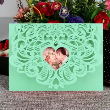 

10PCS New Type of Invitations Q001Delicate Carved Invitation Cards for Wedding Party