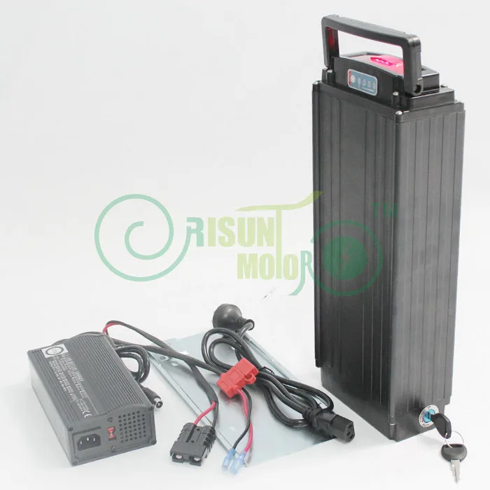 Discount Ebike 48V 19.8AH Lithium Electric Bicycle Rear Carrier Type Li-ion Battery For S22P With 54.6V 5A Charger BMS Black and Silver 0 Discount Ebike 48V 19.8AH Lithium Electric Bicycle Rear Carrier Type Li-ion Battery For S22P With 54.6V 5A Charger BMS Black and Silver 0