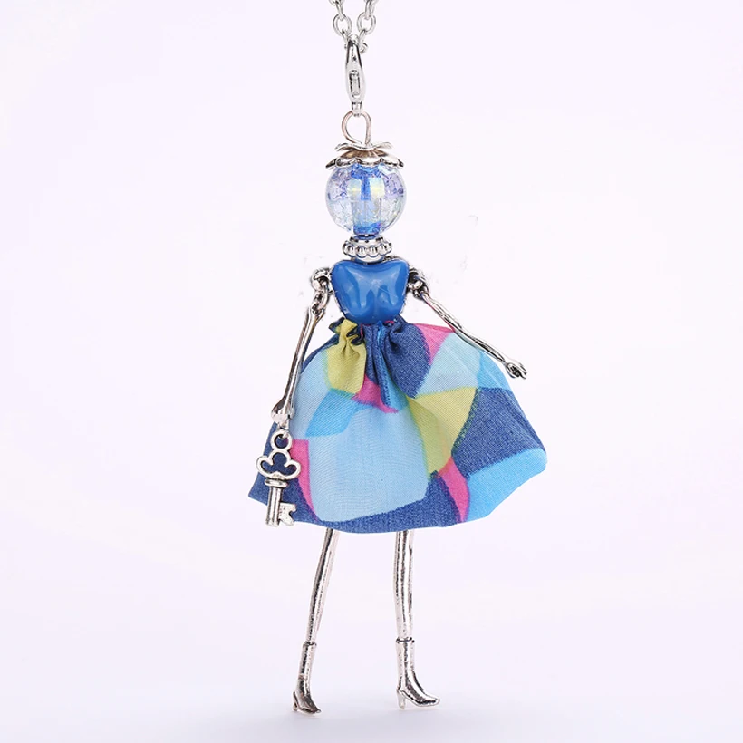Girls Dress Blue Necklace