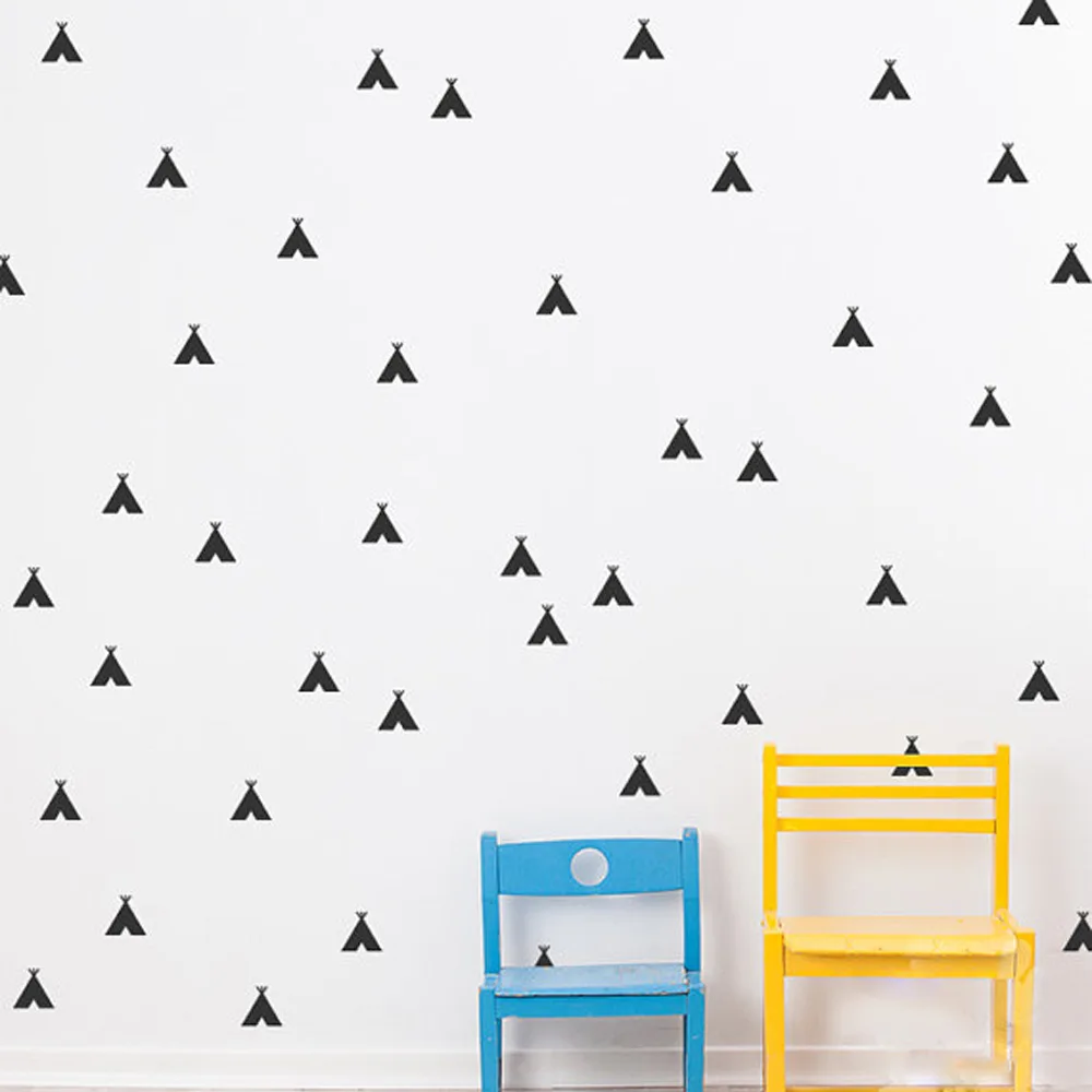 

Nordic Style Simple Tent Wall Stickers Children's Room Dormitory Bedroom Decoration Stickers