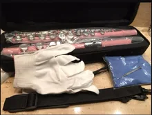 Pink Flute Pink 16 hole + E key Opening Table Flour Silver Key and High Level Instrument Flauta with case