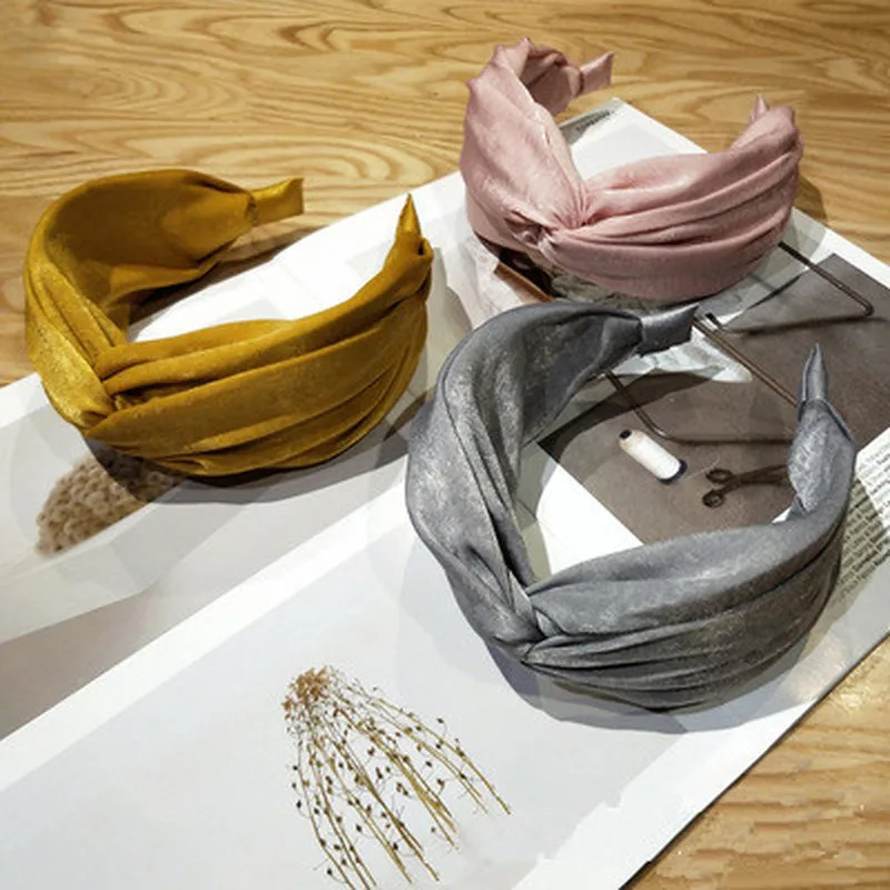 

Womens Headband Solid Twist Hairband Bow Knot Cross Tie Cloth Headwrap Hair Band Hoop Headwear Hair Bands Accessories