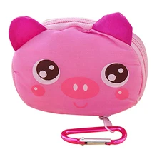 Мультяшное животное Складная хозяйственная сумка многоразовая Эко-Сумка водонепроницаемая хозяйственная сумка крючок цвет случайный