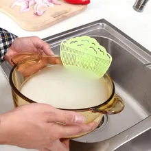 1 шт. Новое креативное улыбающееся лицо пластиковое герметичное устройство для промывки риса защита рук фильтр сито для муки гаджет IC678006