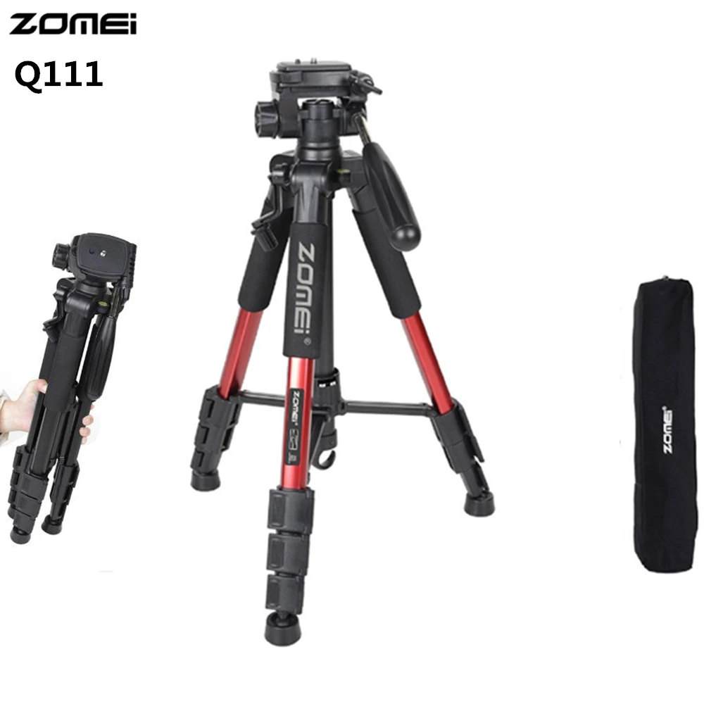 

Zomei Q111 Digital Camera Tripod 56'' Lightweight Professional Portable Travel Pan Head Mini Selfie Stick Tripod Accessories Bag