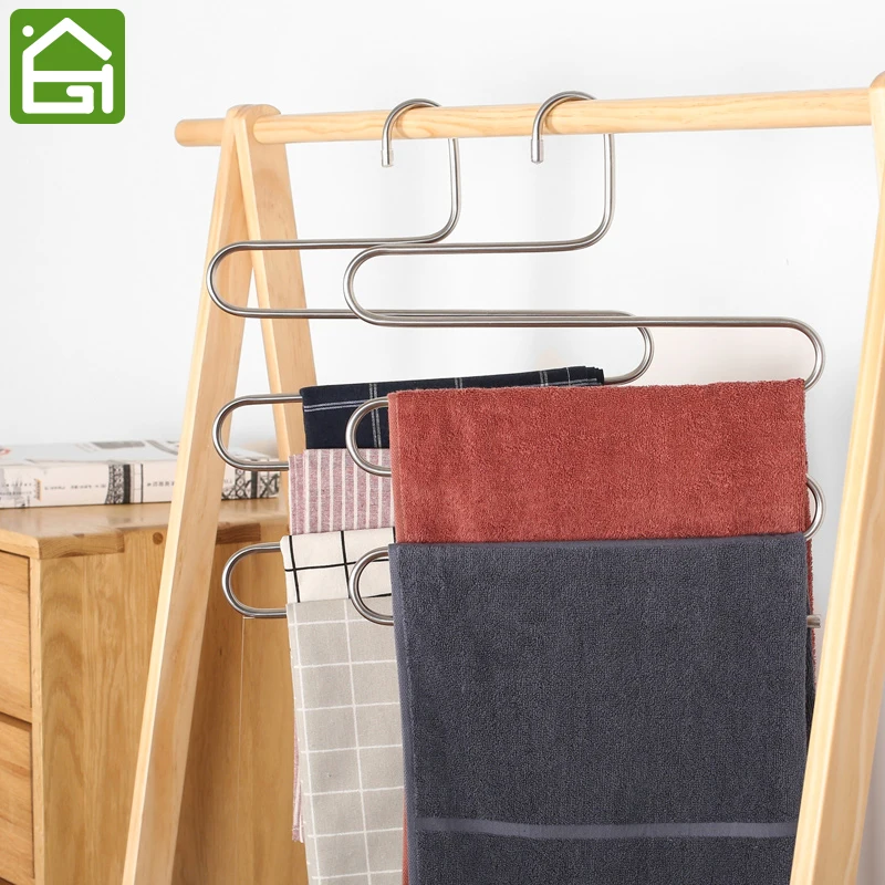 Premium Stainless Steel Pants Jeans Hangers with 5 Layers Multi Use