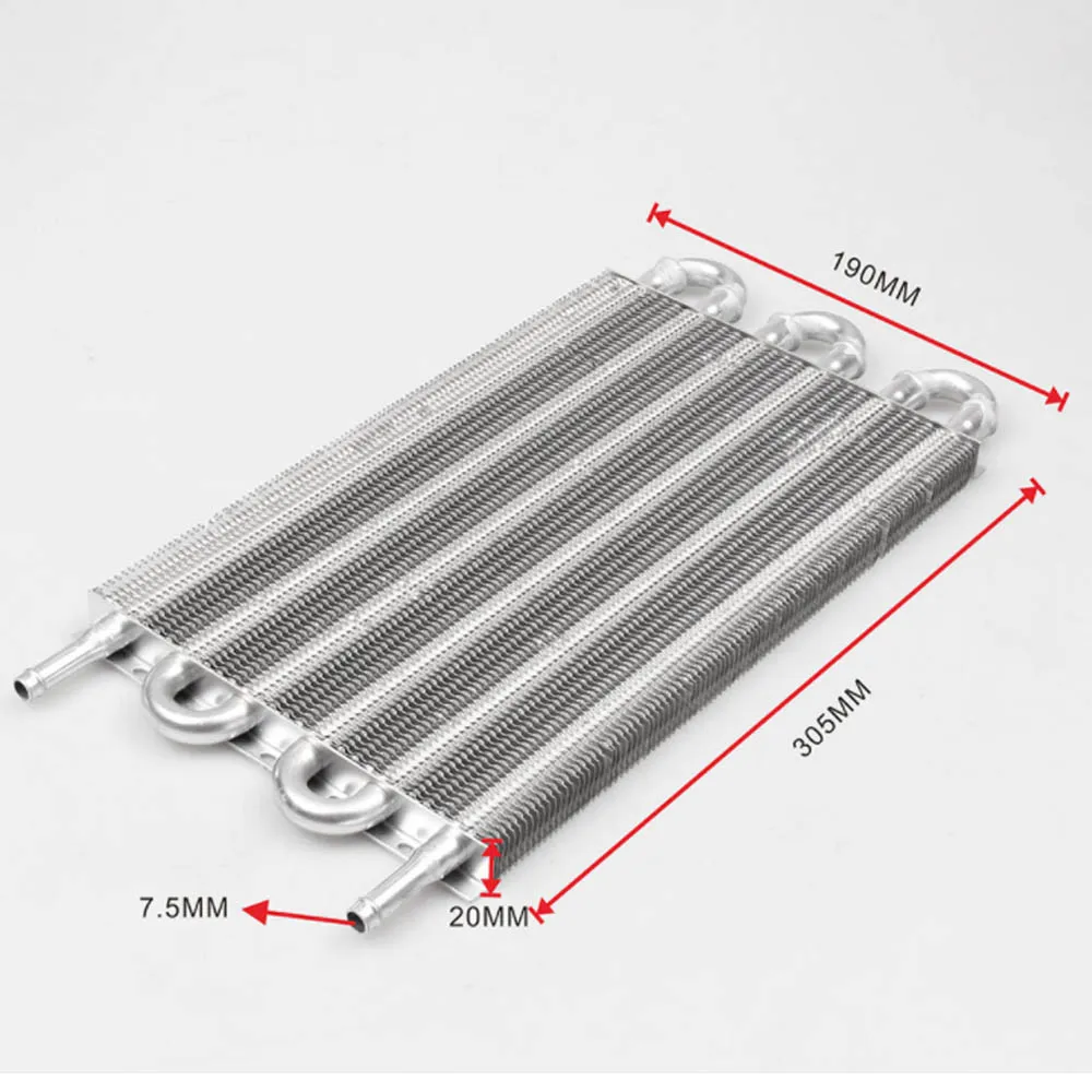 Партиями по 6 Строки Алюминий 305X190X20 Universal Auto-Руководство переходник радиатора/автомобильный масляный кулер комплект
