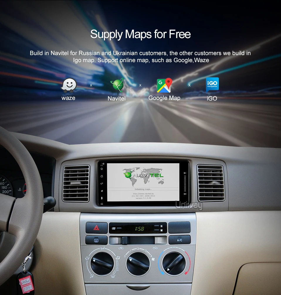 Uniway AHG7071 2G+ 3 2G android 9,0 автомобильный dvd для toyota avensis hilux старый camry RAV4 автомобильный Радио gps navigatrion автомобильный стерео плеер