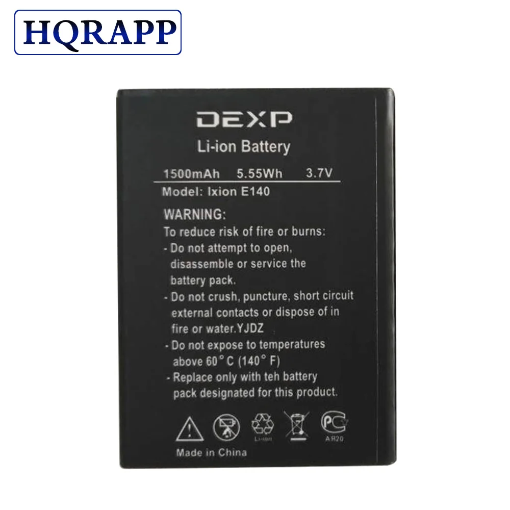 Новый литий-ионный аккумулятор для DEXP Ixion E140 E 140 мобильного телефона 1500 мАч