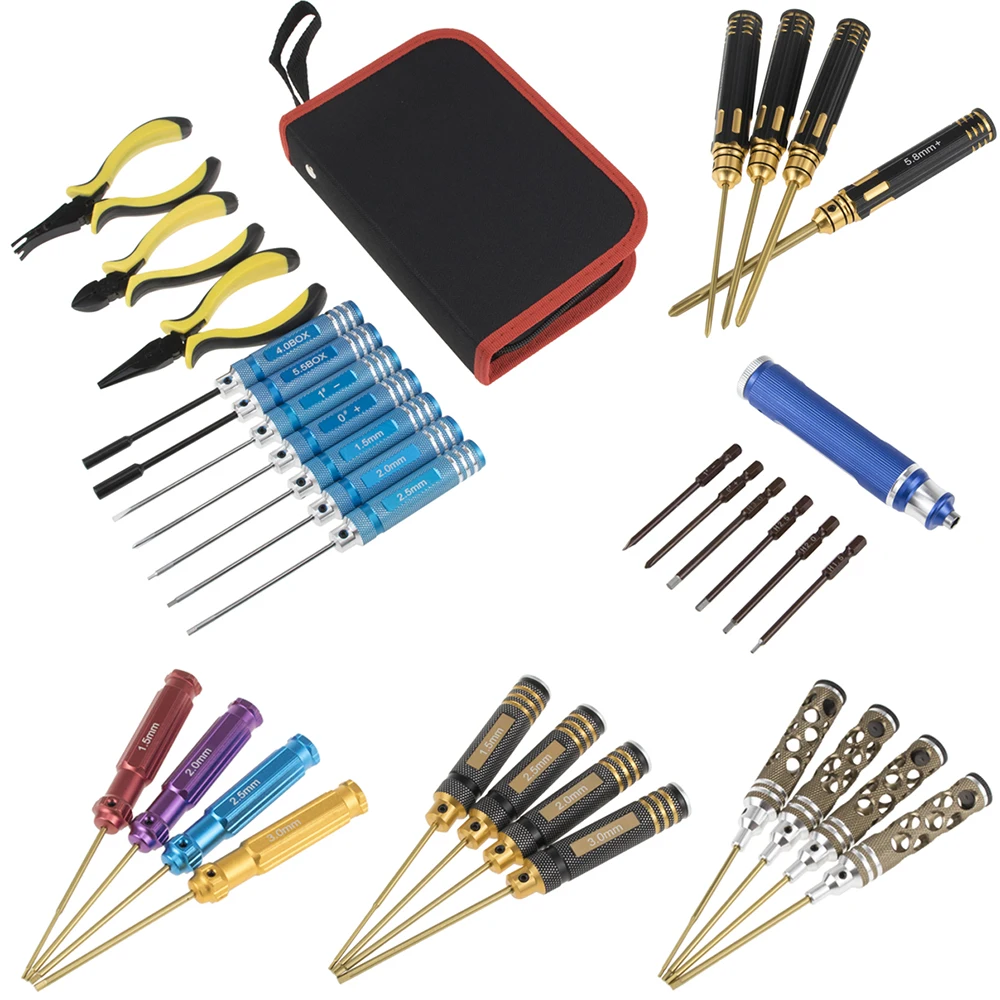 

RC Tools screwdriver Key Driver Set For RC Car Helicopter toys Spare Parts Multi-function Airplanes Professional Precision