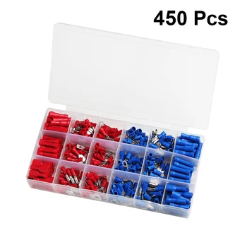 

360Pcs Durable Assorted Electrical Insulated Crimp Terminal Connectors Spade Set With Box For Car Truck Marine