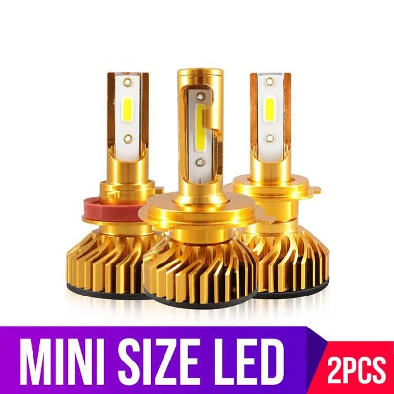 

Factek Super Mini Size 12V H1 Led H7 H4 H11 H8 Car Headlight Bulbs 12000LM Auto 9005 HB3 9006 HB4 SMD Chip Automobiles Headlamp