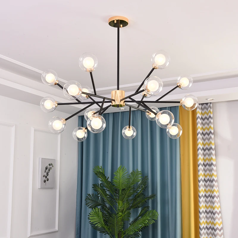 

Nordic lamps chandelier simple modern creative personality living room dining room study atmosphere household branches magic G9