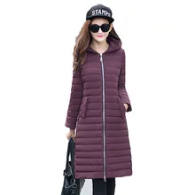 Европейский стиль 80% белый гусиный пуховик Женская Горячая Распродажа Элегантная Дамская Длинная тонкая зимняя куртка женская верхняя одежда Новинка WUJ0894