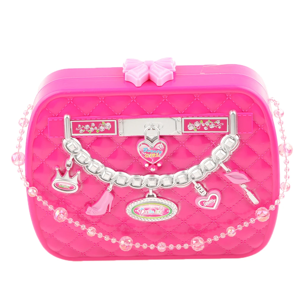 Kids Makeup Jewelry Box For Girl – Safe Washable Princess Cosmetics Set Eyeshadows, Lipstick, Nail Polish Beauty Set