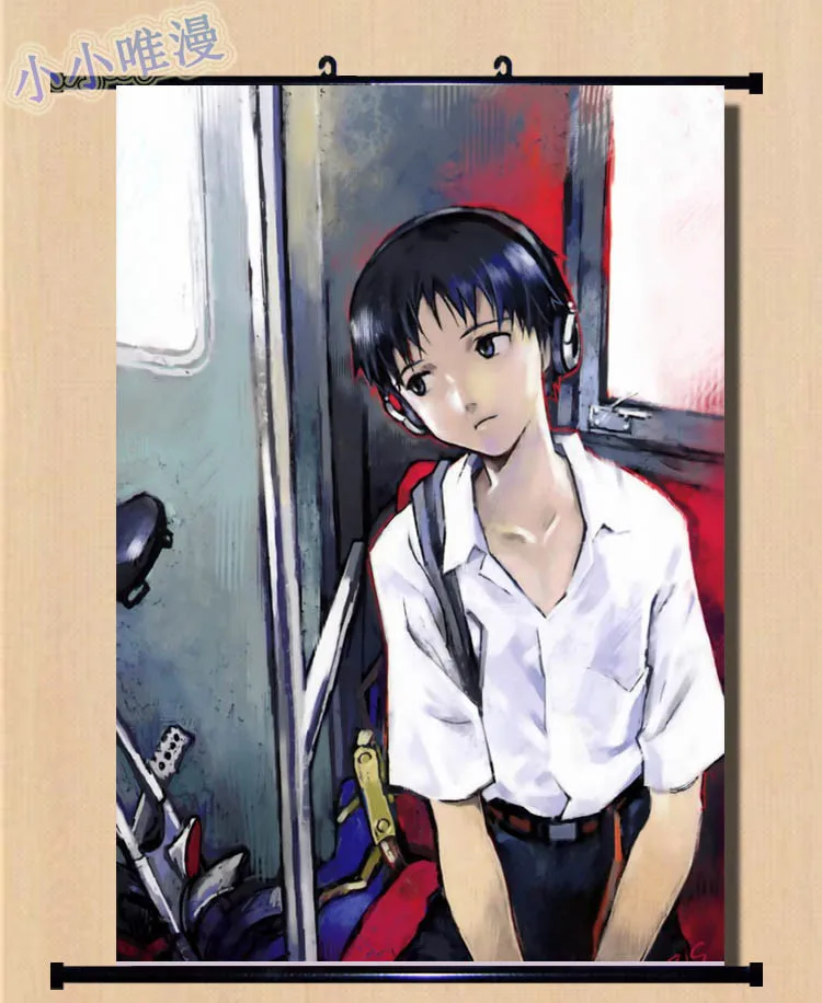 

Japanese Anime EVA NEON GENESIS EVANGELION characters Ikari Shinji & Shikinami Asuka Home Decor Wall Scroll Poster 40x60CM