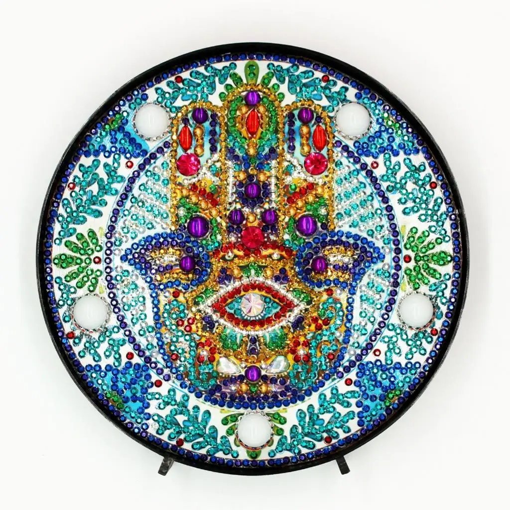 

Meian Diy Diamond Lamp Hand Light Animal Diamond Painting With Frame On The Table 5d Crafts For Kids Gifts