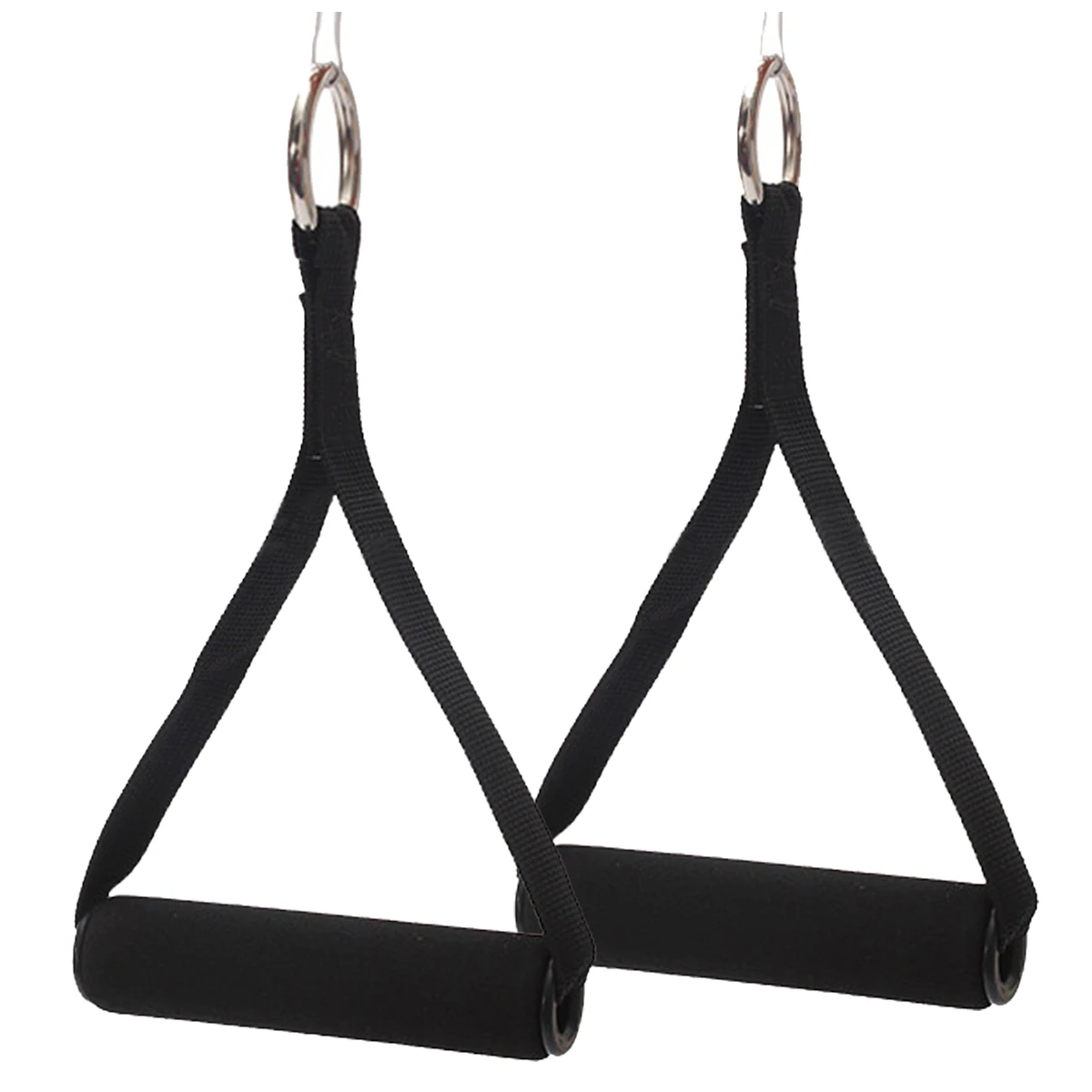 

DSGS 2x Black Tricep Rope Cable Attachment Handle Bar Resistance Gym Training Band