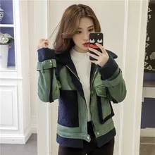 Куртки женские весна осень зима feminina модные тонкие новые утепленные повседневные пальто с длинными рукавами Y1148