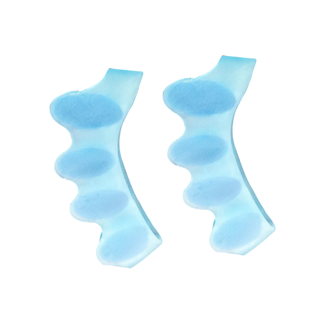 1 пара, силиконовый гель для ухода за кожей ног, защита от мозолей, разделители пальцев, выпрямитель, корректоры вальгусной деформации - Цвет: Blue