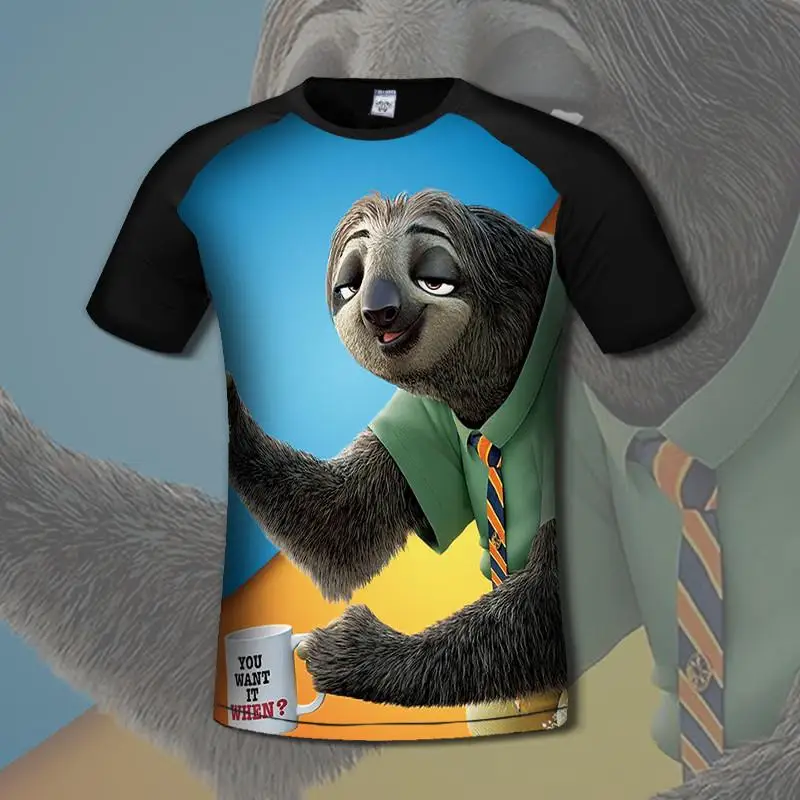 Film Zootopia Shirt T-shirt Short Print 
