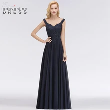 Новое поступление, роскошные вечерние платья с v-образным вырезом на спине, модные шифоновые вечерние платья в пол с v-образным вырезом, кружевное вечернее платье