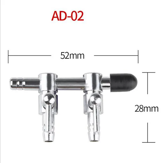 Аквариумный кислородный насос, газовый регулятор громкости, аэрационный насос, воздушный клапан, многоголовый шунтирующий трубчатый насос для рыбы, регулирующий клапан - Цвет: AD-02