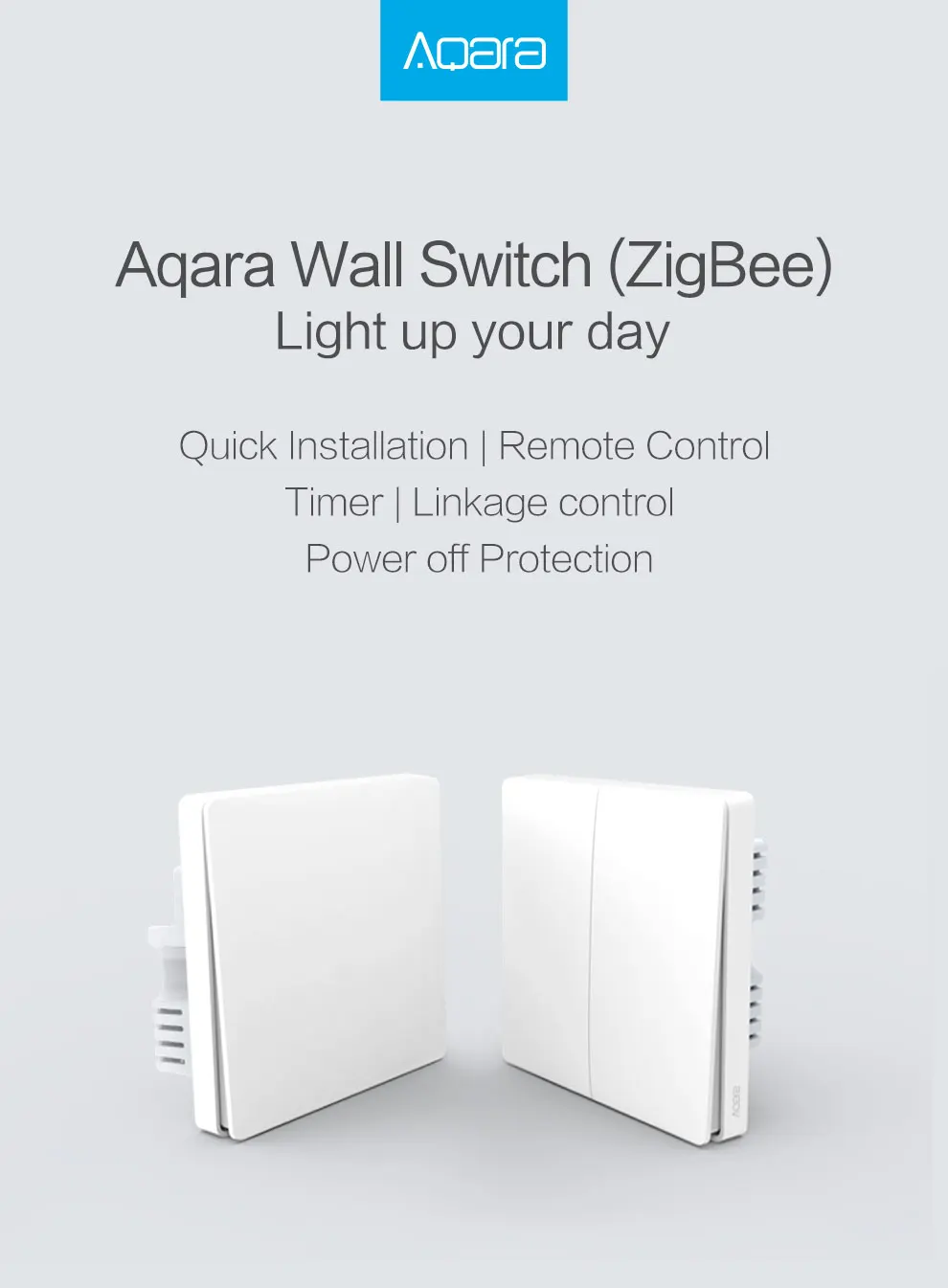 Умный настенный выключатель Xiaomi Aqara, светильник управления, беспроводной переключатель Zigbee, нет, нейтральный, нулевой, пожарный провод, умный пульт дистанционного управления