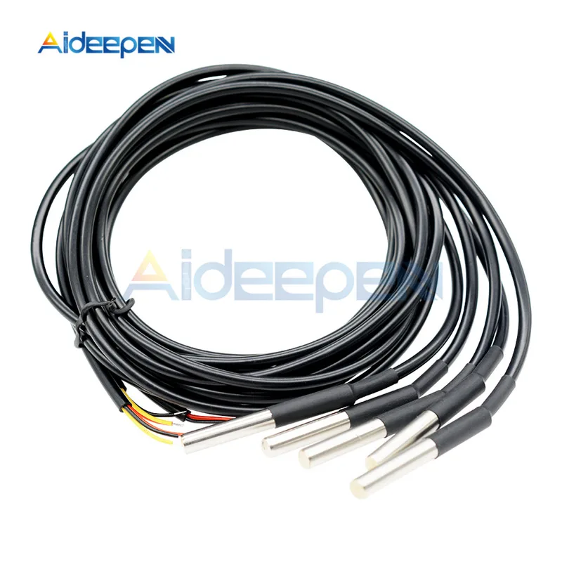 KTY81-210 Temperature Sensor Silicone Cable 1M 2M Meter Probe 5x60mm 
