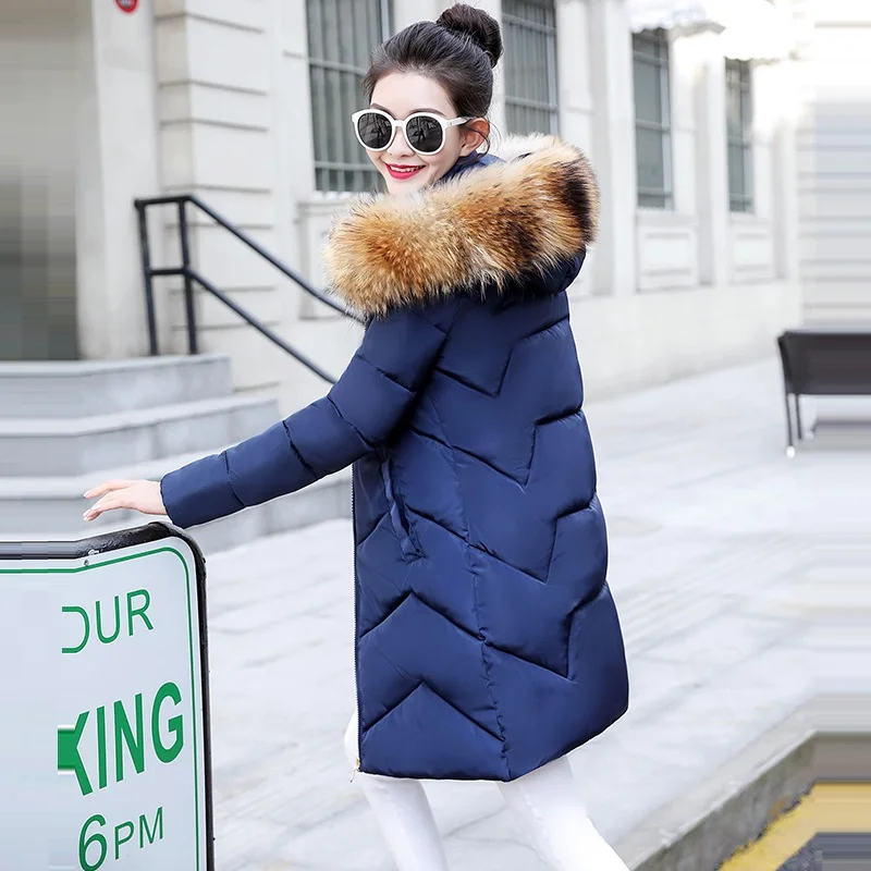 Зимняя женская куртка, зимнее пальто для женщин, воротник из искусственного меха, теплая парка для женщин, плюс размер 6XL, пуховик, зимняя куртка, Женское пальто