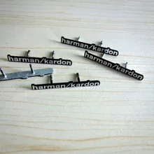 10 шт./лот harman/kardon Hi-Fi динамик аудио динамик 3D алюминиевая эмблема стерео с 2 контактами 43x5 мм