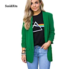 Susi&Rita 5XL Casual Blazer Jacket Women 2019 Long Sleeve Autumn Jackets Plus Size Winter Loose Coat Elegant Ladies Blazer Mujer susi