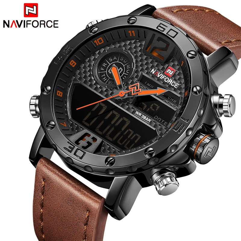 En Ligne 2018 NAVIFORCE Hommes Montres Top Marque Hommes Date de Montre À Quartz Étanche Mâle De Mode Militaire Sport Montre Bracelet Relogio Masculino