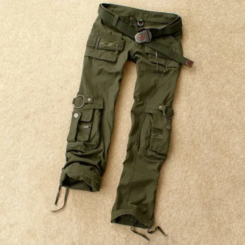 100 Cotton Fashion Women Military Army Fatigue Pantsin Pants & Capris