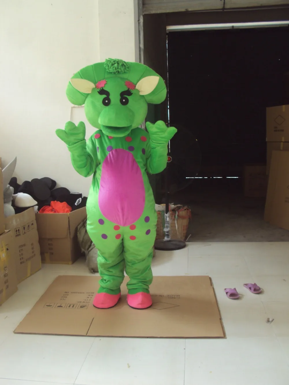 

2018 New Mascot Costume Adult Character Costume Mascot As Fashion Freeshipping Cosplay Little Green Monster Dinosaurs