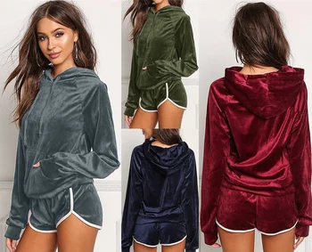 

ZOGAA 2019 summer new casual solid color sports suit pajamas set Spring and Summer Women Leisure Sports Suit 4 Colors SETS S-2XL