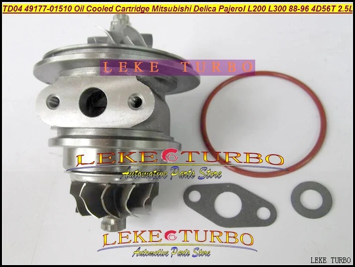TD04-09B 49177-01510 Oil Cooled Turbocharger Cartridge Turbo Chra Core Mitsubishi Delica Pajero I L200 L300 1988-96 4D56T 2.5L (2)