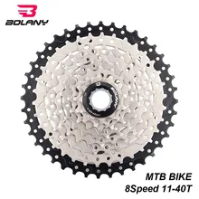 BOLANY Bike Freewheel 8 Speed Gear Ratio 11-40T MTB Mountain Bike Cassette Sprocket Bike Parts Flywheel For Shimano Sram BOLANY Bike Freewheel 8 Speed Gear Ratio 11-40T MTB Mountain Bike Cassette Sprocket Bike Parts Flywheel For Shimano Sram