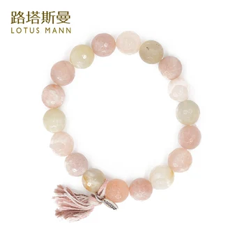 

Three six words manual brass bead bracelet Hand rope and fold lucky ribbon